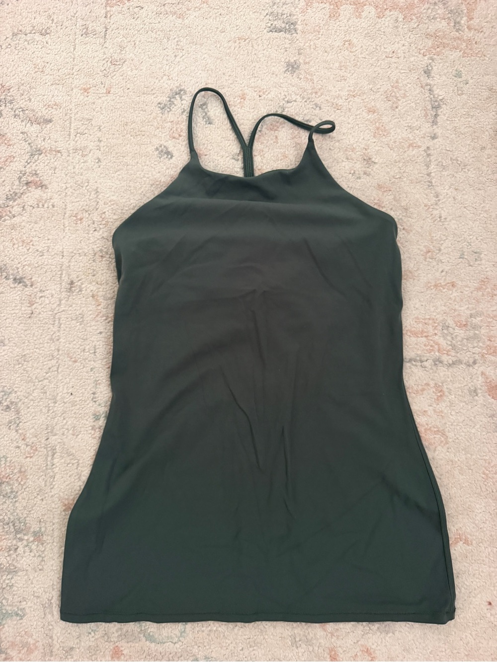 Dark Green Halter-Style Women's Dress